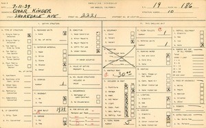 WPA household census for 2221 SHOREDALE AVE, Los Angeles