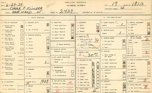 WPA household census for 2429 HARWOOD STREET, Los Angeles