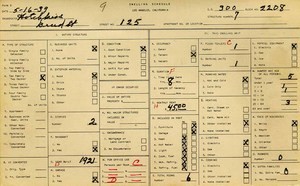 WPA household census for 125 N BREED ST, Los Angeles