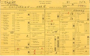 WPA household census for 498 CALIFORNIA, Los Angeles