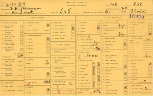WPA household census for 535 W 1ST ST, Los Angeles