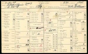 WPA household census for 119 1/4 EAST 32ND STREET, Los Angeles