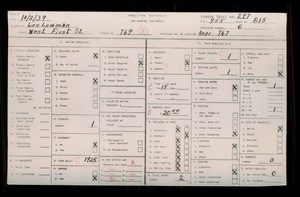 WPA household census for 769 W 1ST STREET, Los Angeles County