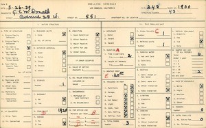 WPA household census for 551 W AVENUE 28, Los Angeles