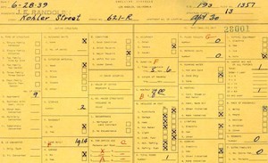 WPA household census for 621 KOHLER, Los Angeles