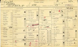WPA household census for 498 CALIFORNIA, Los Angeles