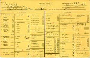WPA household census for 249 E VERNON, Los Angeles