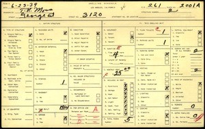 WPA household census for 3120 GEORGE ST, Los Angeles
