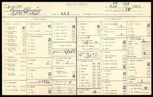WPA household census for 223 East 83rd Street, Los Angeles County