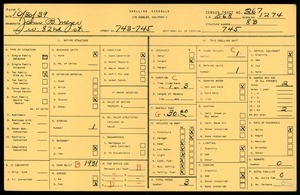 WPA household census for 743-745 W 82ND ST, Los Angeles County