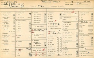 WPA household census for 3160 FLOWER ST, Los Angeles County