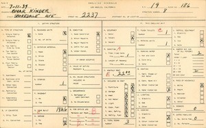 WPA household census for 2237 SHOREDALE AVE, Los Angeles
