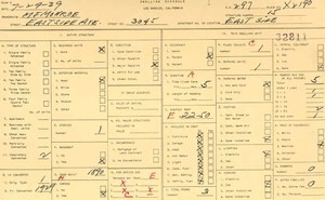 WPA household census for 3045 EASTSIDE, Los Angeles