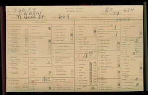 WPA household census for 629 N HILL, Los Angeles