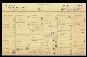 WPA household census for 776 STANFORD, Los Angeles