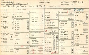 WPA household census for 664 1/4 WEST GAGE AVE, Los Angeles County