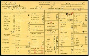 WPA household census for 548 EAST PICO STREET, Los Angeles