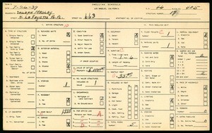 WPA household census for 663 N LA FAYETTE PARK PL, Los Angeles