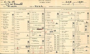 WPA household census for 3222 HURON, Los Angeles