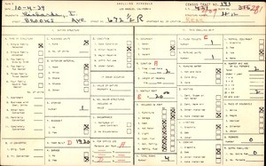 WPA household census for 672 1/2 BROOKS AVE, Los Angeles County
