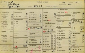 WPA household census for 2301 EFFIE, Los Angeles