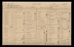 WPA household census for 193 S ALVARADO ST, Los Angeles