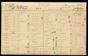 WPA household census for 922 W 7 PL, Los Angeles
