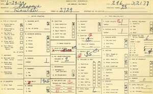 WPA household census for 2729 BOULDER, Los Angeles