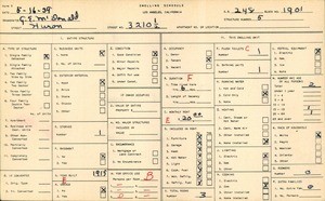 WPA household census for 3210 1/2 HURON, Los Angeles
