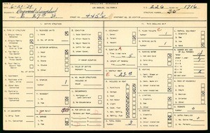 WPA household census for 445 1/2 EAST 27TH STREET, Los Angeles