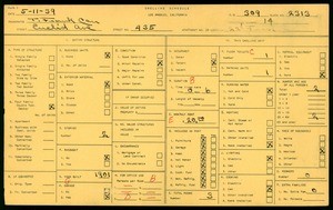 WPA household census for 435 EUCLID AVE, Los Angeles