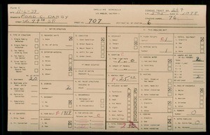 WPA household census for 707 W 74TH ST, Los Angeles County