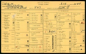 WPA household census for 847 EAST 20TH STREET, Los Angeles