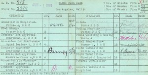WPA block face card for household census of Whittier, Dacotah, Seventh, Euclid Streets, in Los Angeles