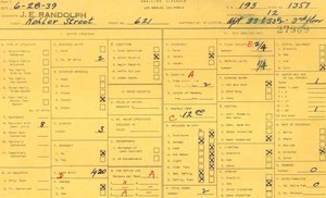 WPA household census for 621 KOHLER, Los Angeles