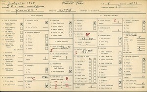 WPA household census for 2474 FLOWER, Los Angeles County
