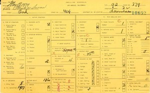 WPA household census for 414 ORD, Los Angeles