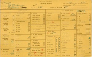 WPA household census for 237 N GRAND, Los Angeles
