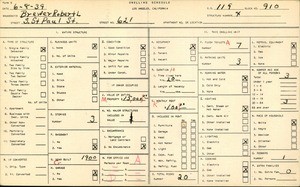 WPA household census for 621 S ST PAUL ST, Los Angeles