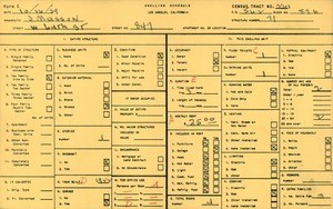 WPA household census for 847 WEST 64TH STREET, Los Angeles County