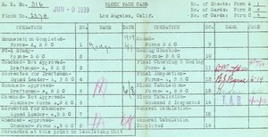 WPA block face card for household census (block 2374) in Los Angeles