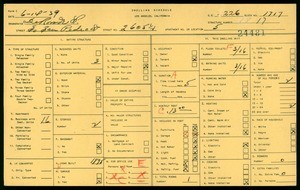 WPA household census for 2605 1/2 SOUTH SAN PEDRO STREET, Los Angeles
