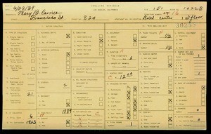 WPA household census for 824 FRANCISCO ST, Los Angeles