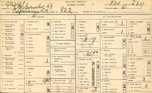 WPA household census for 822 ESPERANZA STREET, Los Angeles