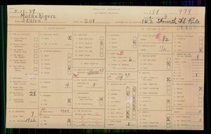 WPA household census for 201 S OLIVE STREET, Los Angeles