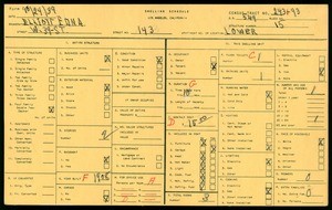 WPA household census for 143 W 39TH STREET, Los Angeles County