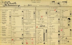 WPA household census for 321 N CUMMINGS, Los Angeles