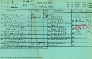 WPA block face card for household census of Silver Lake Street in Los Angeles