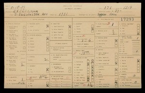 WPA household census for 1731 S BURLINGTON, Los Angeles