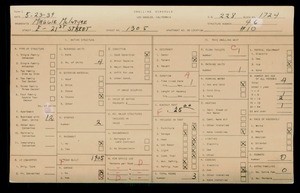 WPA household census for 1305 E 21ST ST, Los Angeles